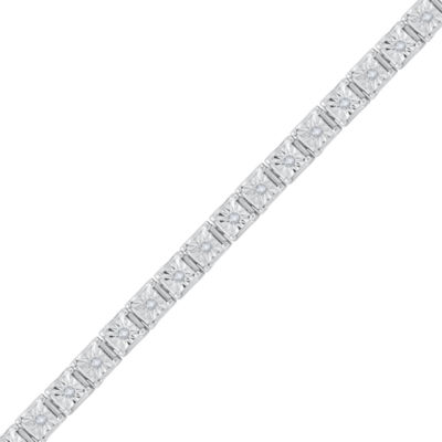 1/2 CT.T.W. Natural Diamond Sterling SIlver Tennis Bracelet