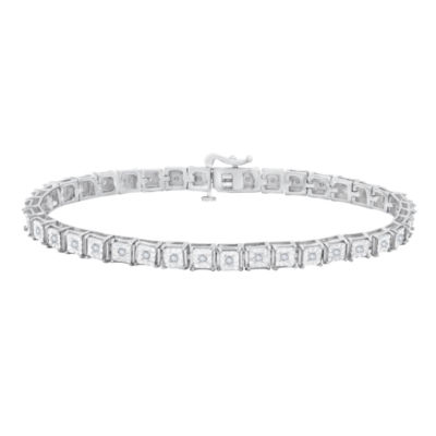 1/2 CT.T.W. Natural Diamond Sterling SIlver Tennis Bracelet