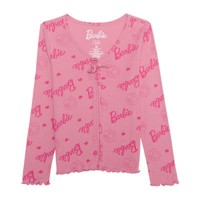 Little & Big Girls 2-pc. V Neck Long Sleeve Barbie Shirt Set