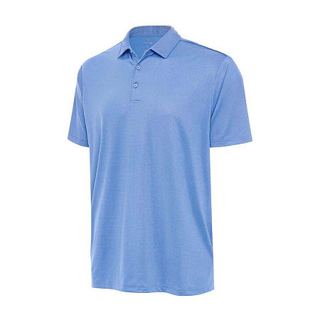 Antigua Ellipse Mens Classic Fit Short Sleeve Polo Shirt, Xx-large, Blue
