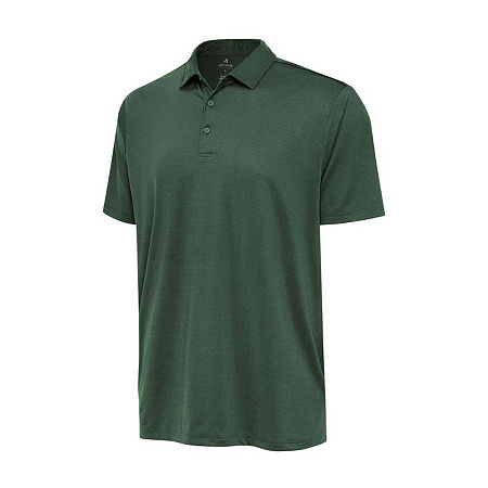 Antigua Ellipse Mens Classic Fit Short Sleeve Polo Shirt, Large, Green
