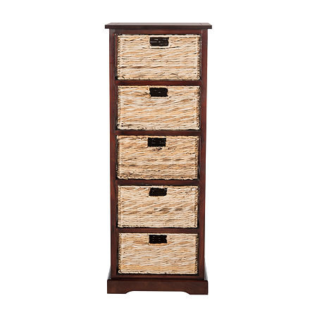 Vedette 5-Drawer Chest, One Size, Brown