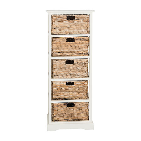 Vedette 5-Drawer Chest, One Size, White