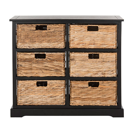 Keenan 6-Drawer Chest, One Size, Black