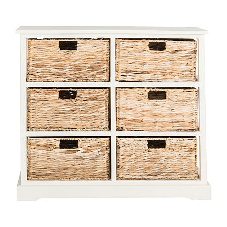 Keenan 6-Drawer Chest, One Size, White