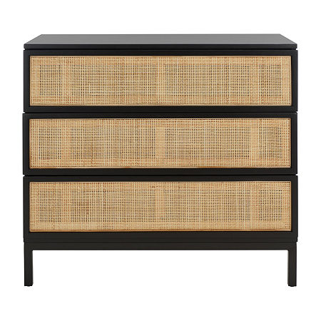 Zadie 3-Drawer Chest, One Size, Black