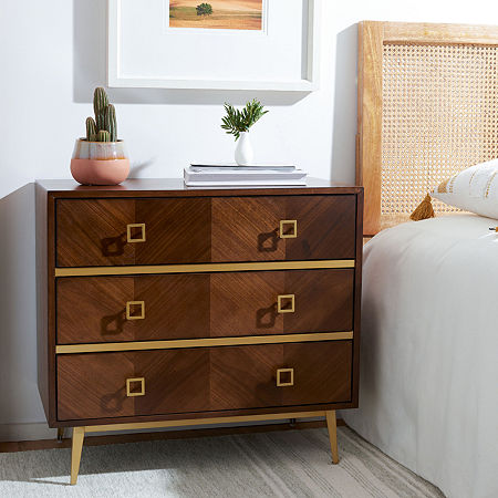 Katia 3-Drawer Chest, One Size, Brown