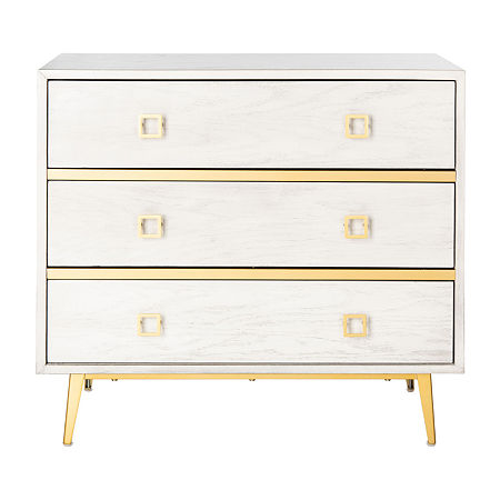 Katia 3-Drawer Chest, One Size, White