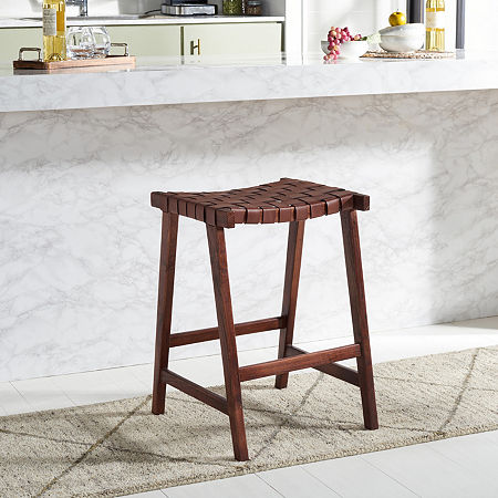 Abreu Counter Height Bar Stool, One Size, Brown