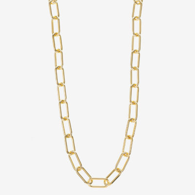 Liz Claiborne Womens 17 Inch Paperclip Chain Necklace