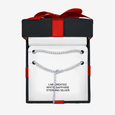 Yes, Please! Lab Created White Sapphire 14K Sterling Silver 8 Inch Tennis Bracelet