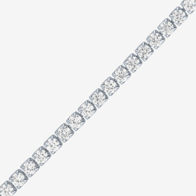 Yes, Please! Lab Created White Sapphire Sterling Silver Round 6 Inch Tennis Bracelet