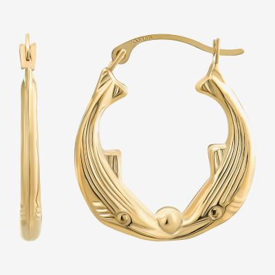 10K Gold 18mm Hoop Earrings