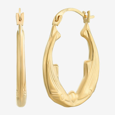 10K Gold 18mm Hoop Earrings