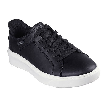 Skechers Court Break Double Vented Mens Sneakers, 7 Wide, Black
