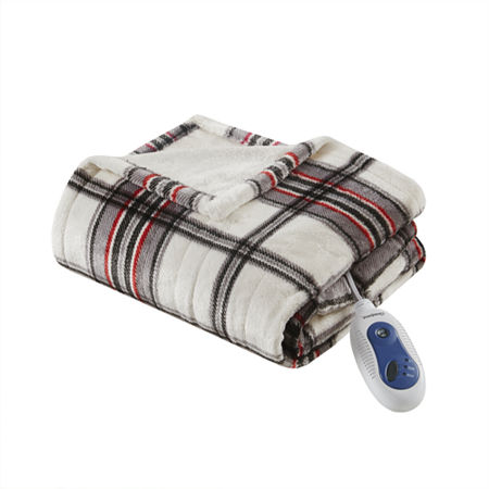 Beautyrest Microplush Heated Electric Throws, One Size, Beige