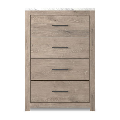 Signature Design by Ashley Senniberg 4-Drawer Chest in Light Brown