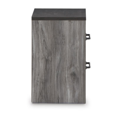Signature Design by Ashley Bronyan 2-Drawer Nightstand in Dark Gray