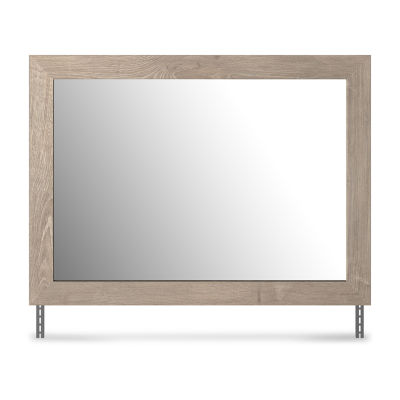 Signature Design by Ashley Senniberg 42" Bedroom Dresser Mirror in Light Brown