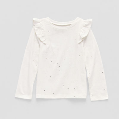 Okie Dokie Toddler & Little Girls Round Neck Long Sleeve T-Shirt