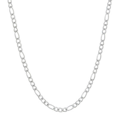 Mens Stainless Steel 30" 3mm Figaro Chain