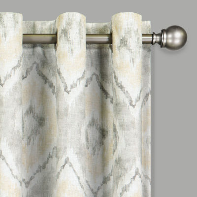 Eclipse Ambiance Ikat Draft Stopper Grommet Top Energy Saving 100% Blackout Single Curtain Panel