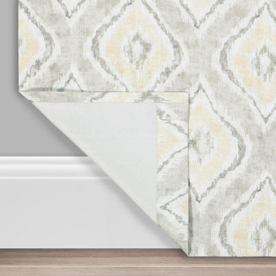 Eclipse Ambiance Ikat Draft Stopper Grommet Top Energy Saving 100% Blackout Single Curtain Panel