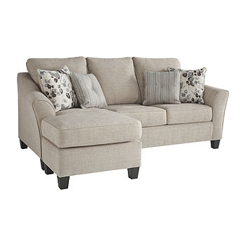 By Ashley Abney Curved Slope Arm Sofa