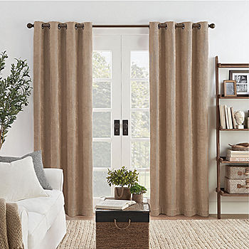 Grommets Panel 100% Blackout 3 Layered Bay Window Curtain 1 Set TAUPE TAN 108" 