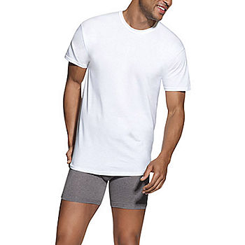 Hanes Ultimate Comfort Blend Mens 4 Pack Short Sleeve V Neck Moisture  Wicking T-Shirt