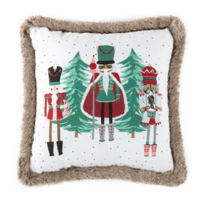 North Pole Trading Co. Nutcracker Square Throw Pillow, Color