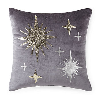 Abel Sequined Cotton Throw Pillow