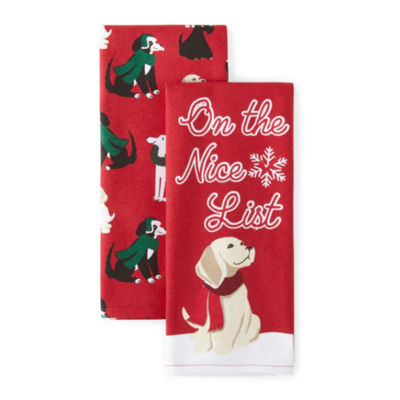 North Pole Trading Co. Holiday Colors 4-pc. Towels + Dish Cloths, Color:  Multi - JCPenney