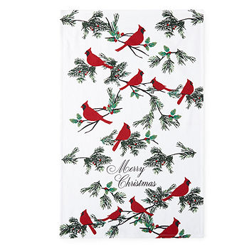 Christmas Cardinal JOY Dual Purpose Kitchen Dish Terry Towel