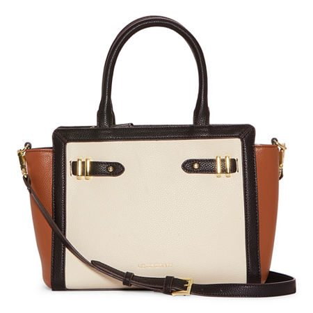 Liz Claiborne Mini Tuxedo Tote Bag In Sand