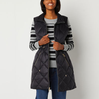 Liz claiborne hooded water resistant heavyweight puffer on sale jacket