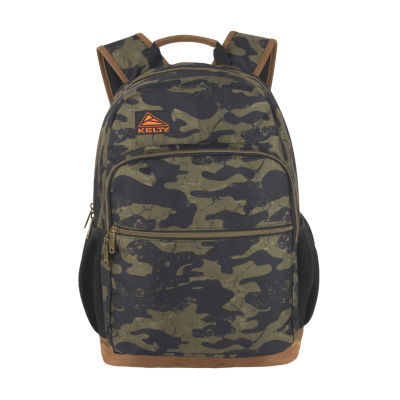 AD Sutton Kelty Camo Backpack with Faux Leather Trim