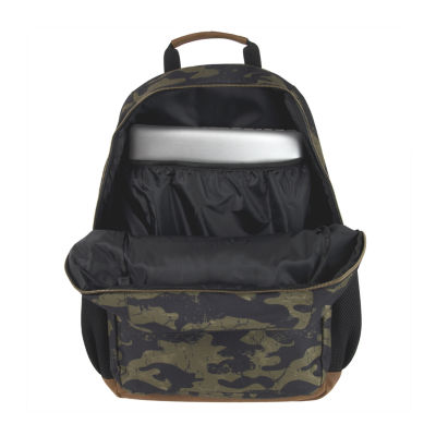 AD Sutton Kelty Camo Backpack with Faux Leather Trim