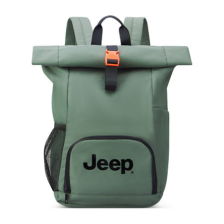 Jeep JS016D Rolltop Backpack, One Size, Gray