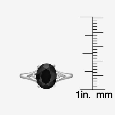 Womens Genuine Black Onyx Sterling Silver Cocktail Ring