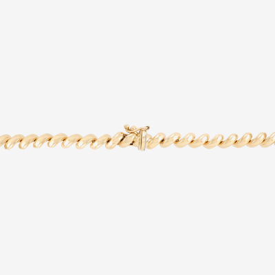 Womens 17 Inch 10K Gold Link Necklace