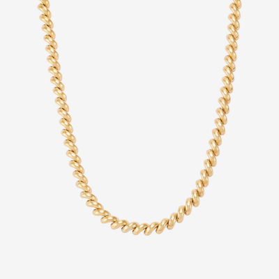 Womens 17 Inch 10K Gold Link Necklace