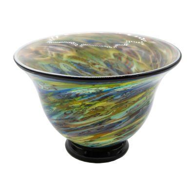 Dale Tiffany 8"  Asher Art Glass Decorative Bowl