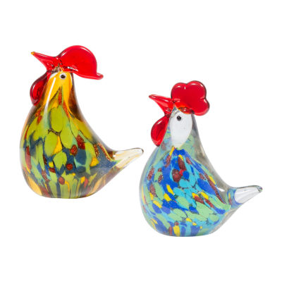 Dale Tiffany 6" Clarabelle Art Glass 2-pc. Figurine