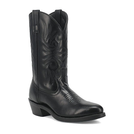 Laredo Mens Paris Flat Heel Cowboy Boots, 11 Medium, Black