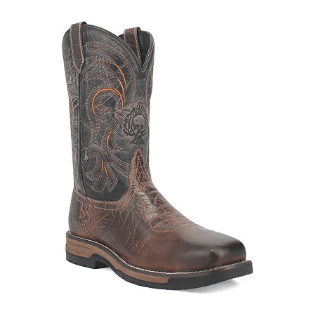 Laredo Mens Hawke Flat Heel Work Boots, 11 Medium, Brown