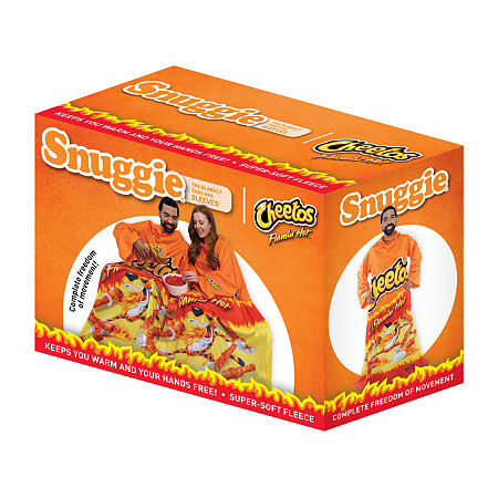 Snuggie FLAMIN HOT CHEETOS, The Original Wearable Blanket With Sleeves, Super Soft Fleece, Adult One Size, Orange, One Size, Orange