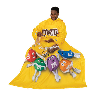 Snuggie M&MS, The Original Wearable Blanket With Sleeves, Super Soft Fleece, Adult One Size, Yellow