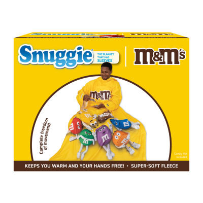 Snuggie M&MS, The Original Wearable Blanket With Sleeves, Super Soft Fleece, Adult One Size, Yellow