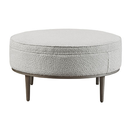 Madison Park Madrona Upholstered Ottoman, One Size, Gray